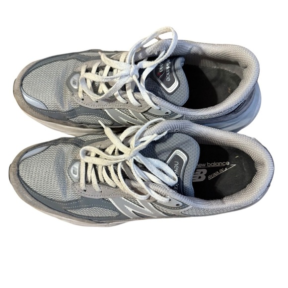New Balance 990v4 leather-trimmed suede and mesh sneakers Size 10.5 - Picture 5 of 6